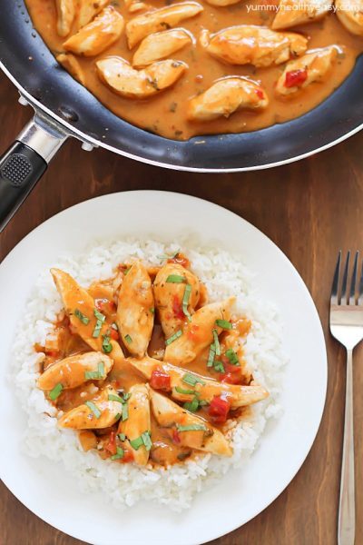 Quick & Easy Thai Coconut Chicken Curry - made in 10 minutes and all in one pan. Doesn't get much easier than that! #panwithaplan #imaginenation