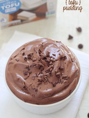 Chocolate Tofu Pudding - velvety smooth, chocolatey and unbelievably easy! Only three main ingredients and a few spices will make you a dessert you won't even believe is healthier!