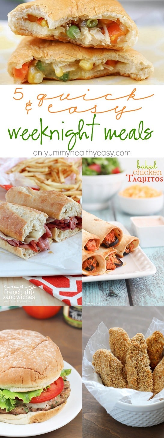 5 quick and easy (30 minute) weeknight meals that will make the whole family happy!