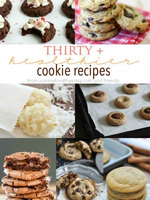 30+ Healthier Cookie Recipes Roundup - healthy cookie recipe options from my blogger friends that you can add to your holiday baking list. They'll save you some calories and still taste great!
