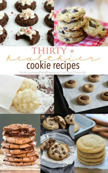 30+ Healthier Cookie Recipes Roundup - healthy cookie recipe options from my blogger friends that you can add to your holiday baking list. They'll save you some calories and still taste great!