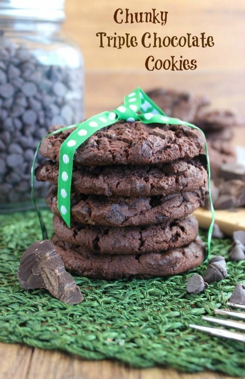 Chunky Triple Chocolate Cookies from Vegan in the Freezer