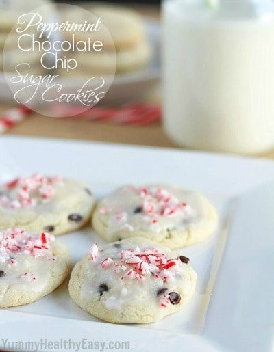 Peppermint Chocolate Chip Sugar Cookies