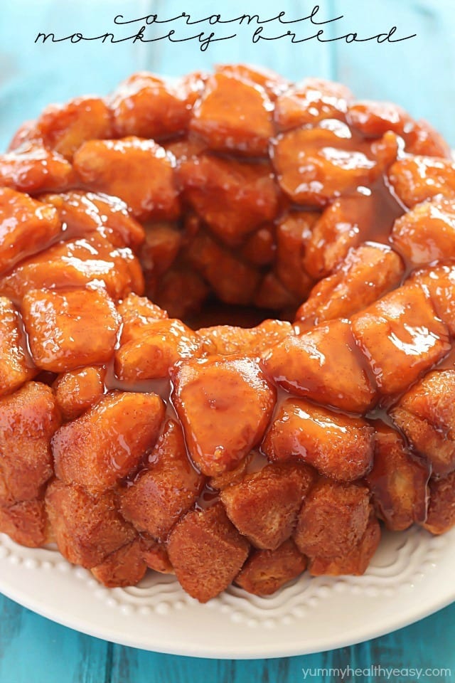 This Caramel Monkey Bread recipe is out of this world delicious! Only 5 simple ingredients to the most delectable, caramel breakfast treat - you NEED to make this!