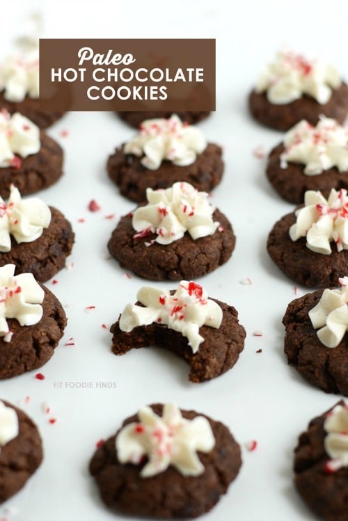 Paleo Hot Cocoa Cookies with Vanilla Bean Frosting