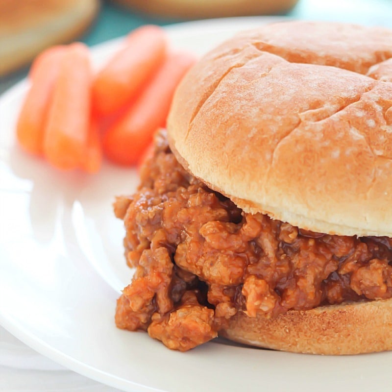 Crock Pot Sloppy Joes with veggies hidden inside! Your kids (or husband!) will never know there are vegetables sneaked in there! 