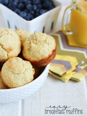 Mom's quick and easy breakfast muffins - a family favorite muffin recipe that is easily whipped up in minutes!
