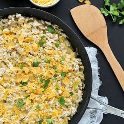 Easy turkey skillet recipe, all cooked in one pot. The quickest, easiest dinner you will ever make!