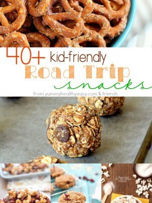 Going on a road trip soon? Check out these 40+ easy and kid-friendly road trip snacks! Ideas from granola bars, nut balls, and snack mixes.
