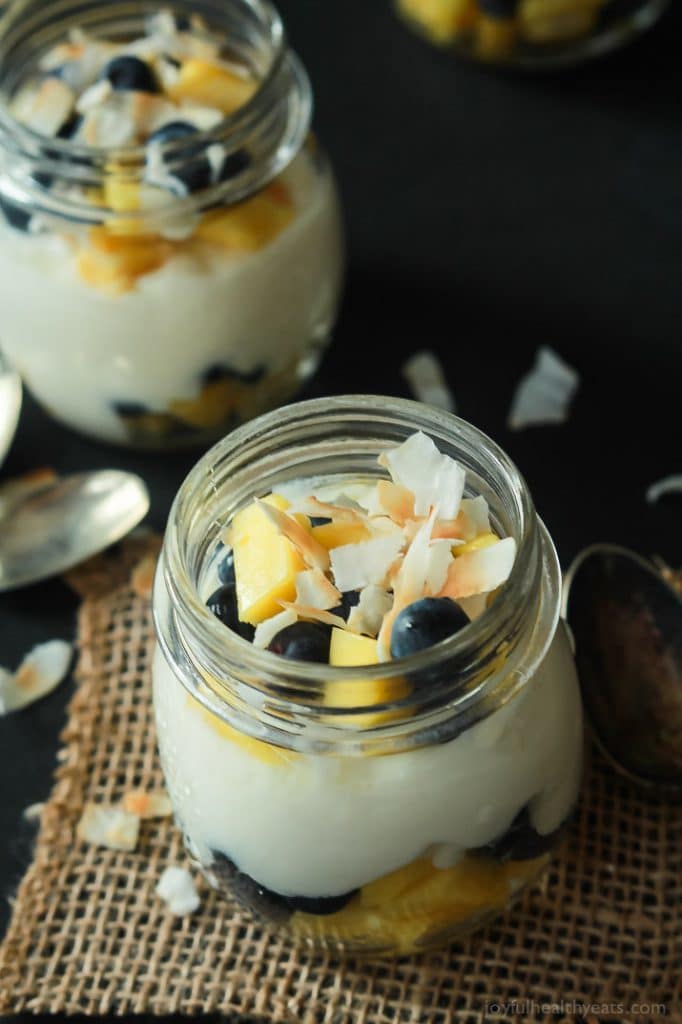 Tropical Superfruit Yogurt Parfait - A toss together dessert with superfruit?  Count me in!