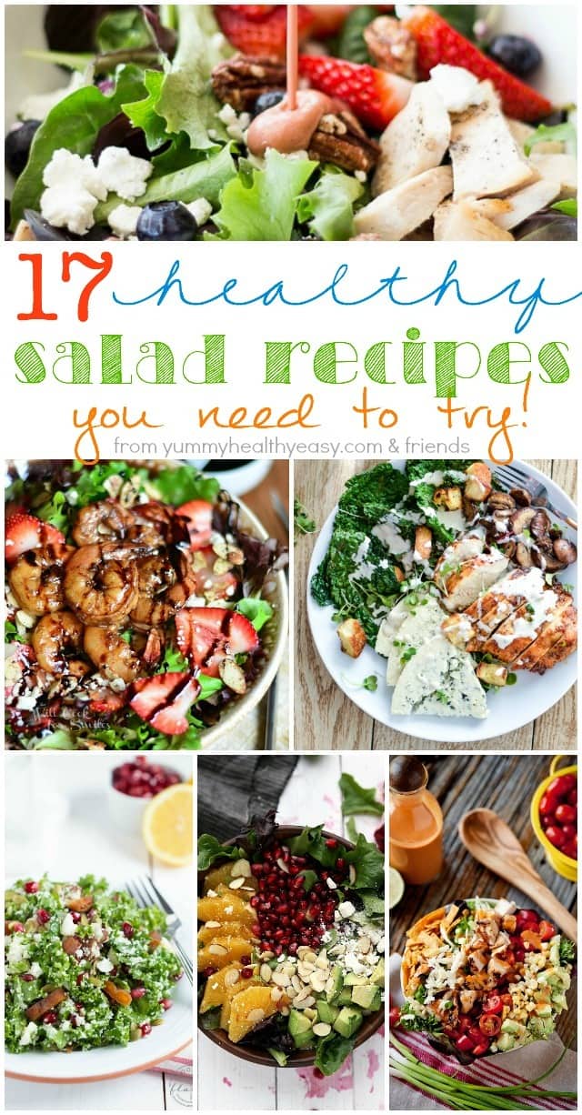 I've rounded up 17 Must-Try {Healthy} Salad Recipes just for you!