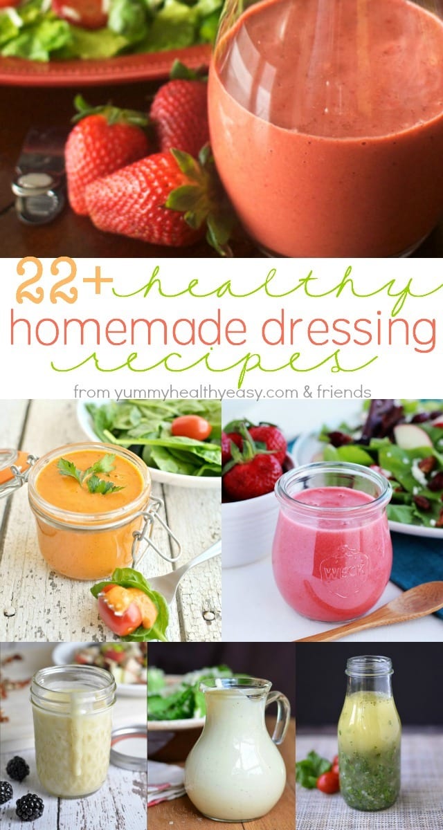 If you like salads but get tired of using the same old dressing, here are 22+ healthy homemade salad dressing recipes for you to try! Plus a little more about Panera Bread's journey to serve clean food. #PaneraGoodness #ad