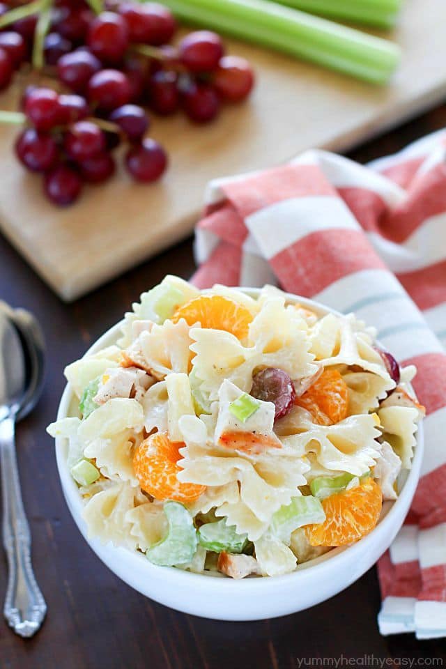 Your next BBQ cries out for this Tropical Chicken Bowtie Pasta Salad! It's easy, with few ingredients and has both sweet and savory elements and textures, making it a great side dish.