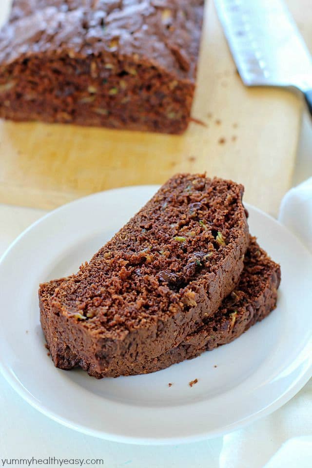 Use up that summer zucchini and satisfy your sweet tooth with this Double Chocolate Zucchini Bread. An easy quick bread everyone will rave over!