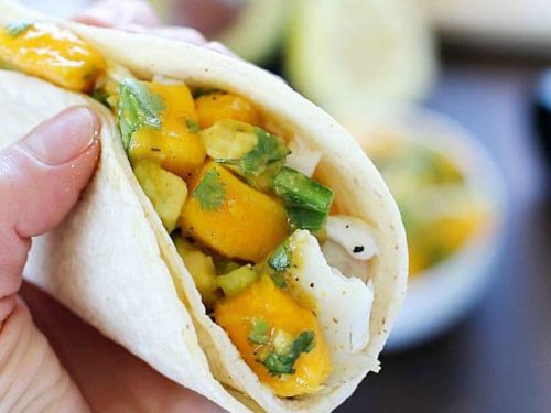 Fish Tacos With Mango Salsa Yummy Healthy Easy