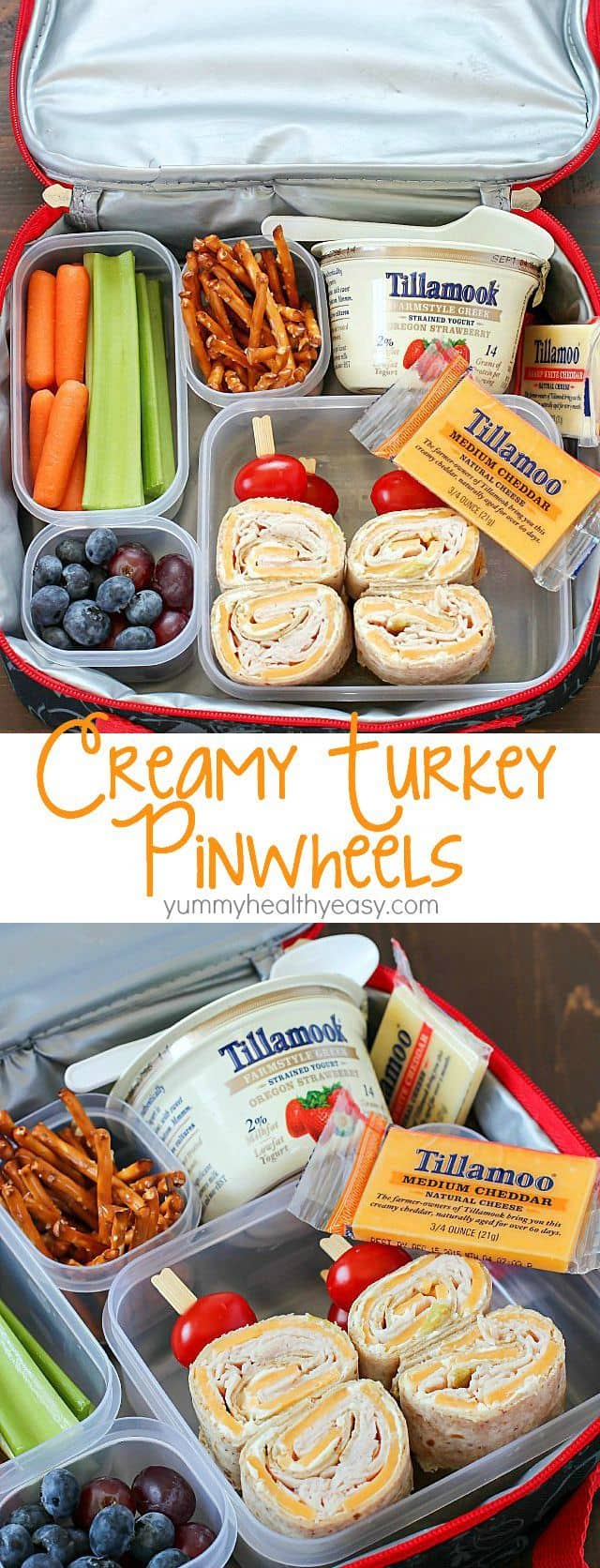 Ready for back-to-school? Pack some easy Creamy Turkey Pinwheels in your kids' lunchboxes this year! Tillamook #DairyDoneRight Ad
