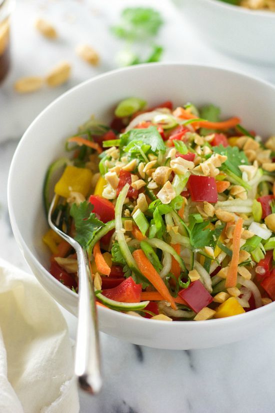 Thai Cucumber Salad with Peanut Chili Vinaigrette by With Salt & Wit