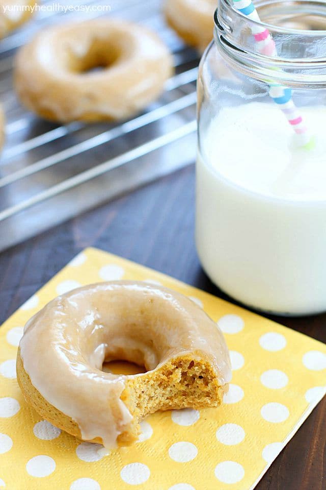 You won't believe the incredible flavor in these Baked Pumpkin Donuts... especially since they're so easy to make! Every bite is soft, moist and full of pumpkin & spice flavors. One of the best donut recipes I've ever had! #truvia #ad