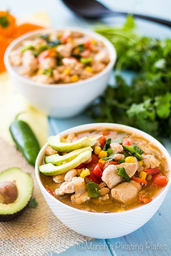Slow Cooker Zesty White Chicken Chili by Mariah's Pleasing Plates