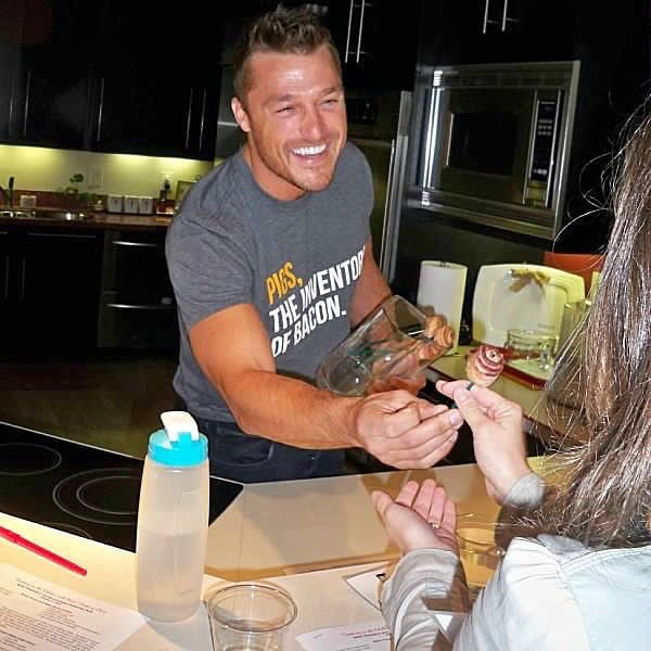 Getting a Bacon Rose from the man himself, Bachelor Chris Soules!