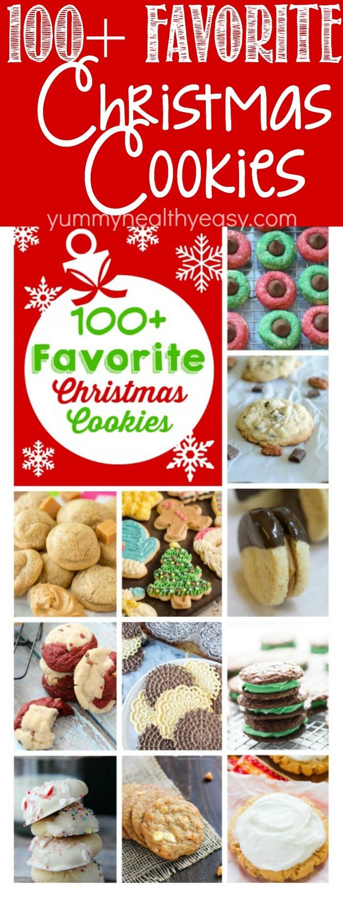 100+ Favorite Christmas Cookies Recipes all in ONE place! There are all kinds of delicious cookie recipes for you to enjoy in this great cookie roundup!