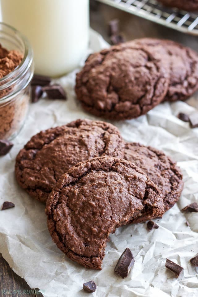These Chewy Chocolate Almond Cookies have the texture of a brownie and are perfect for curing that chocolate craving!