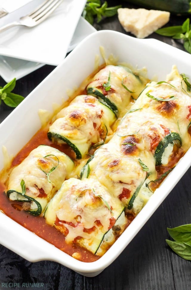 Delicious lasagna rolls made using zucchini instead of pasta. A healthy, gluten free alternative with all the flavor of the traditional version!