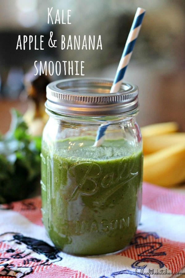 Kale Apple and Banana Smoothie by Belle of the Kitchen