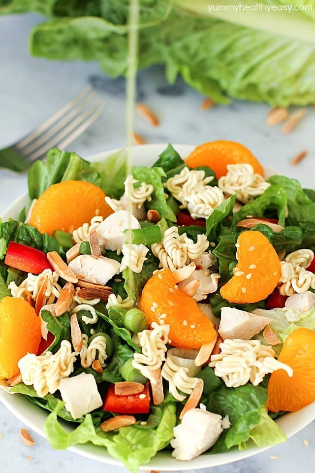 This Best EVER Chinese Chicken Salad is a healthy, flavorful, easy lunch or dinner salad recipe. It's easy to make but tastes like it's straight from a restaurant - this will become a favorite salad recipe at your house!