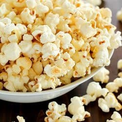 Homemade Kettle Corn that tastes like you bought it at the state fair AND it's totally easy to make! Only a few ingredients and a few minutes and you're enjoying kettle corn right at home!