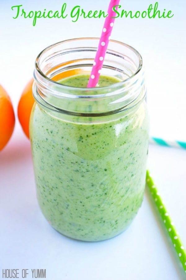 Tropical Green Smoothie by House of Yumm