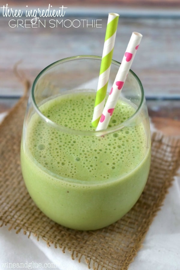 Three Ingredient Green Smoothie by Wine and Glue