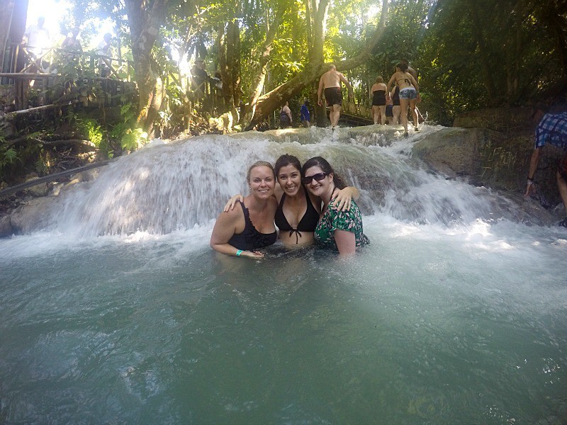 Checking out Dunn's Waterfalls in Ocho Rios, Jamaica! (Jamaica Retreat - Eat, Love Sandals)