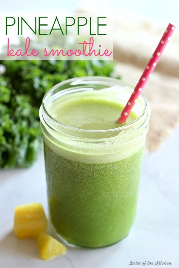 Pineapple Kale Smoothie by Belle of the Kitchen