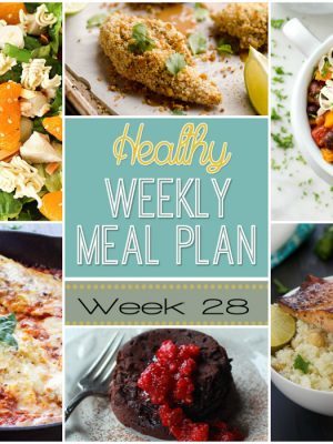 Healthy Weekly Meal Plan #28 is your answer to the question "what am I going to make for dinner this week?" You will love these healthy dinner, breakfast, lunch, side dish and even a dessert recipe!