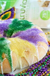 Have you ever made a King Cake for Mardi Gras? It's a fun, colorful cake to serve at a Mardi Gras celebration - or for any occasion because it's absolutely delicious!