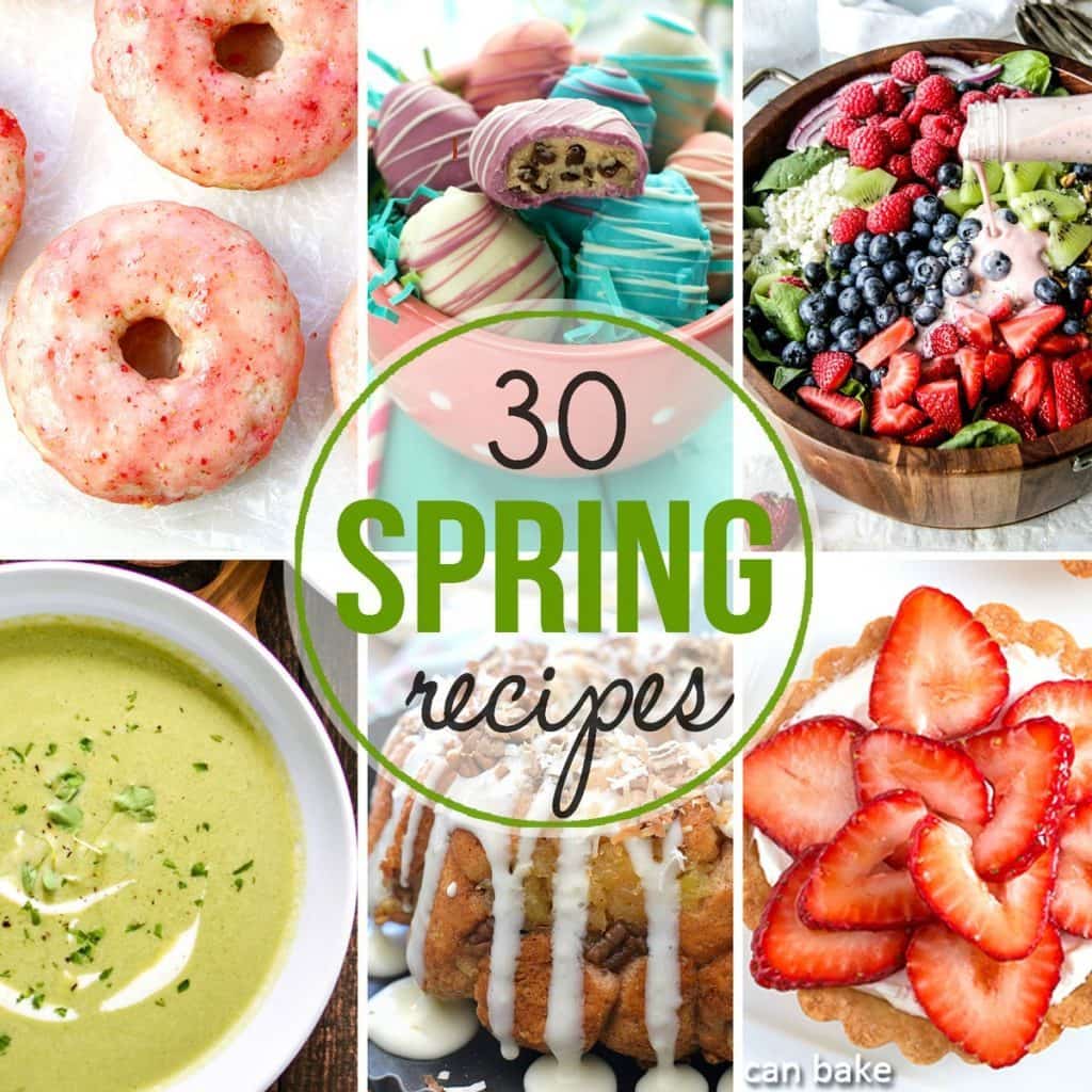 30+ spring recipes for you to enjoy! From breakfast all the way to dessert, there are all sorts of delicious recipes that scream springtime!