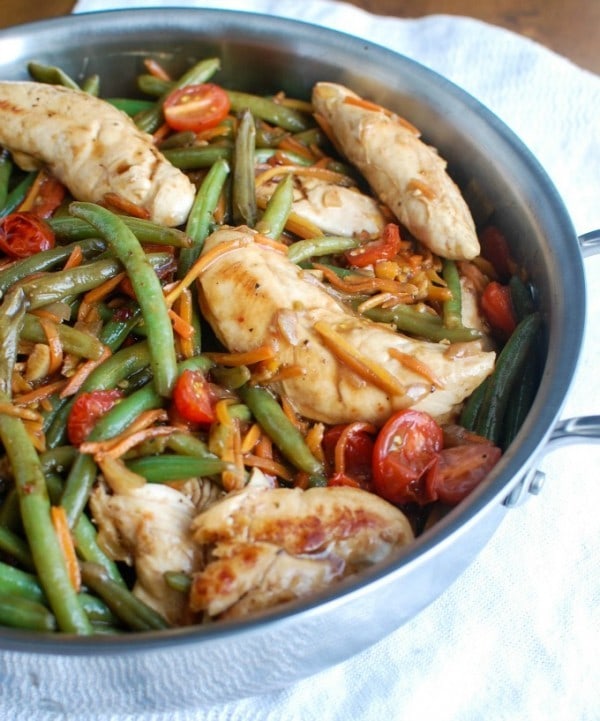 30 Minute One Pot Balsamic Chicken and Vegetables by A Cedar Spoon