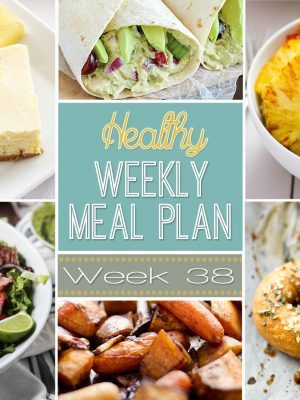 Healthy Weekly Meal Plan #38 will inspire the cook in you! You will love preparing the dishes on this healthy menu plan! You get a dinner idea for each night plus a lunch, snack, side dish and dessert recipe. Plus they're all healthier recipes - SCORE!