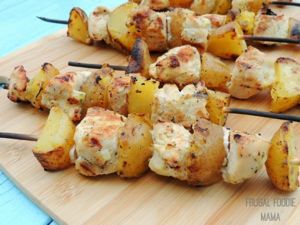 Beer & Ranch Chicken Potato Kabobs by Frugal Foodie Mama