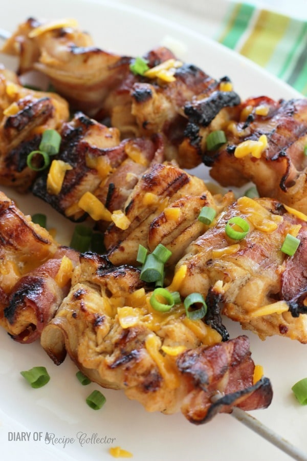 Honey Mustard Chicken and Bacon Skewers by Diary of a Recipe Collector