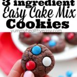 3-Ingredient Easy Cake Mix Cookies are just about as easy as "homemade" cookies can get! Only three ingredients and they bake up in under 10 minutes! These are great for the beginning baker or for anyone that's in a rush and needs a quick cookie recipe!