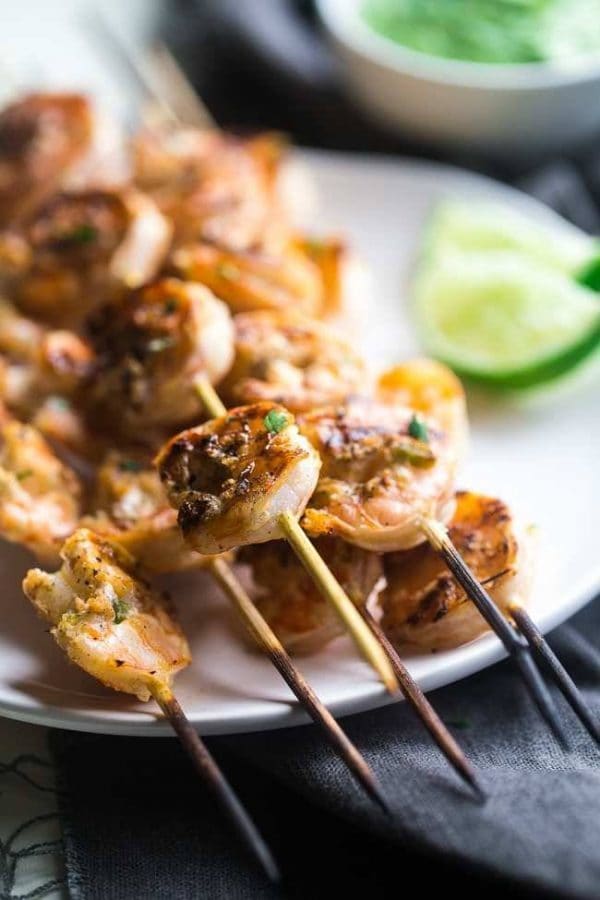 Grilled Cilantro Lime Shrimp by Food Faith Fitness