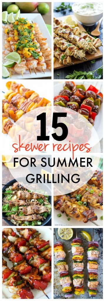 Summer time grilling is always more fun when kabobs are involved! Get ready to fire up the grill with these 15 skewer recipes!
