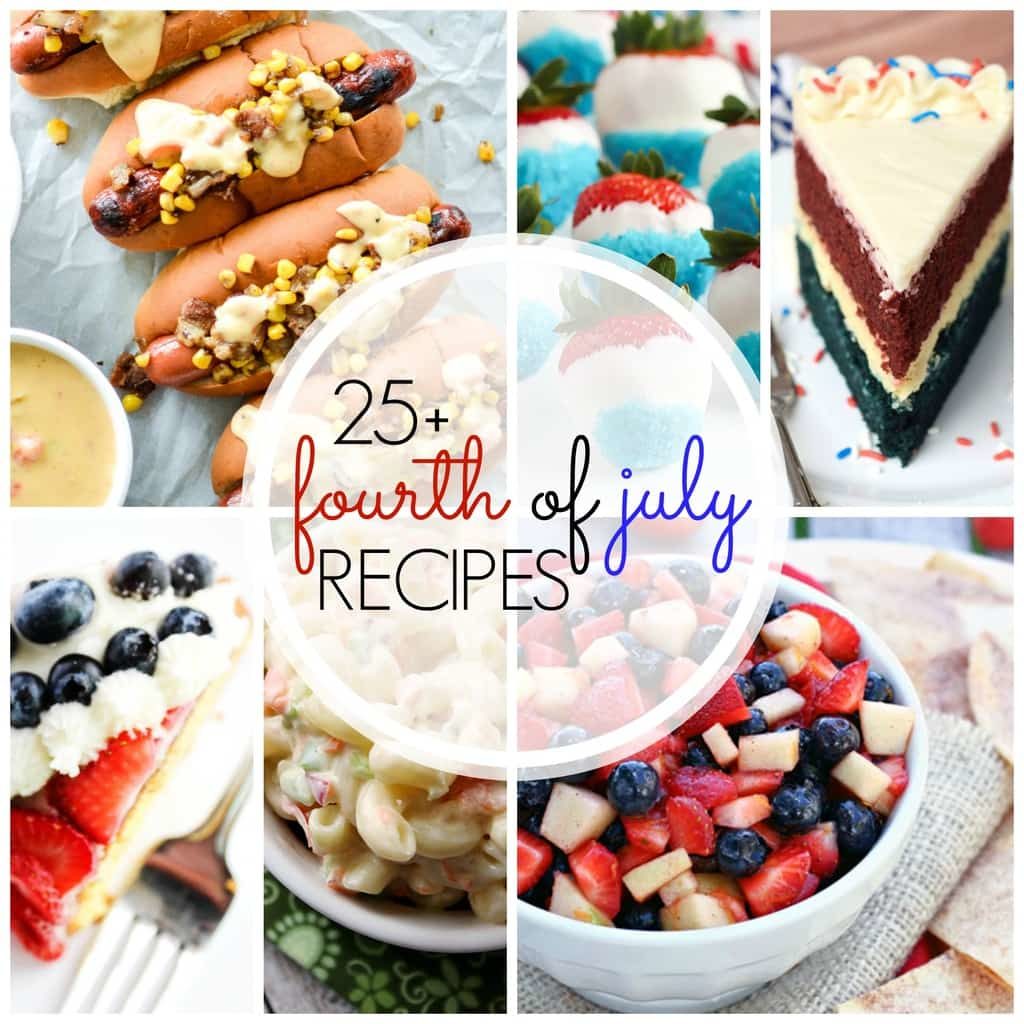 More than 25 MUST-see July 4th Recipes! From appetizers to desserts - you won't want to miss these red, white & blue recipes that are perfect to make for the 4th of July!
