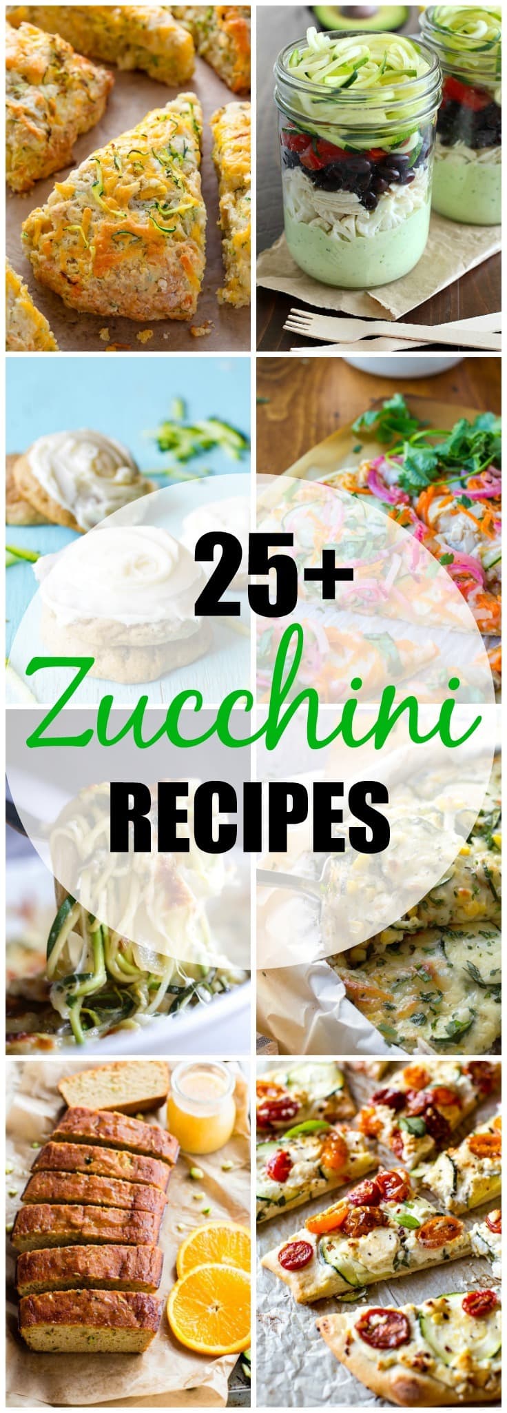 Get your zucchini ready!  You are sure to find something creative and delicious to make in this round up of 25+ Zucchini Recipes! Perfect recipes for the end of summer - or all year round!