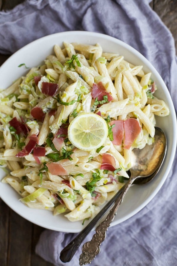 Creamy Lemon Pasta with Prosciutto is easy to make, filled with flavor, and guaranteed to be a new family favorite!