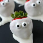 These Chocolate Covered Strawberry Ghosts will be the hit at your Halloween party! They're cute and spooky all at the same time, and so simple to make. Who doesn't love a chocolate covered strawberry?!