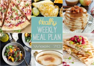Healthy Weekly Meal Plan #70 - plan out your meals for the week using this easy menu plan! We've put together a healthy dinner recipe for every night of the week, plus a healthy breakfast, lunch, snack and side dish to complete your meals for the week! You will love all of these delicious and creative meals!