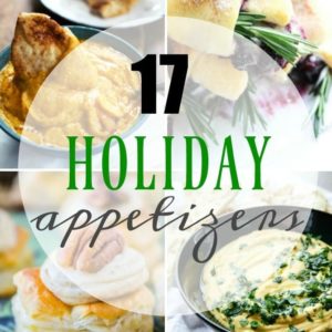 17 Holiday Appetizers to get you ready for your fun Holiday parties! These simple yet delicious holiday appetizers are exactly what you need for your upcoming get togethers. Whether you're hosting or attending a potluck, I've got you covered! :)